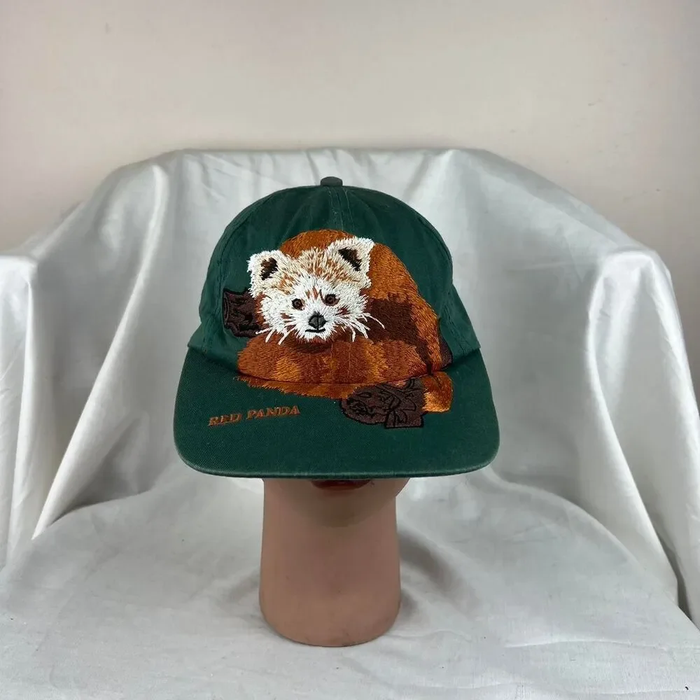 Vintage Knoxville Zoo Tennessee Red Panda Green Baseball Cap